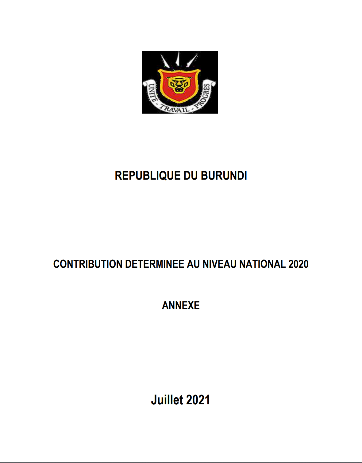 Burundi First NDC (Updated submission)