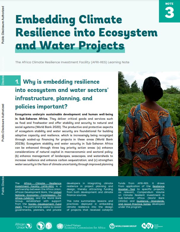 Embedding Climate Resilience into Ecosystem and Water Projects
