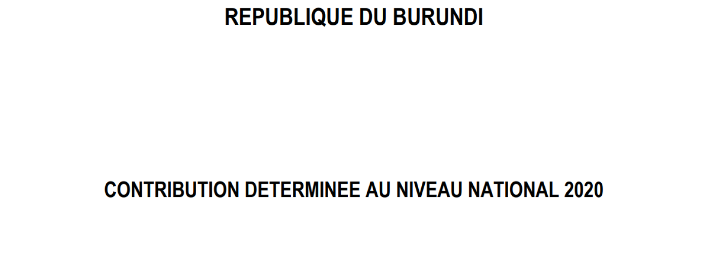 Burundi First NDC (Updated submission)