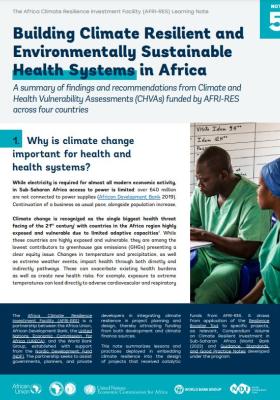 Building Climate Resilient and 5 Environmentally Sustainable Health Systems in Africa
