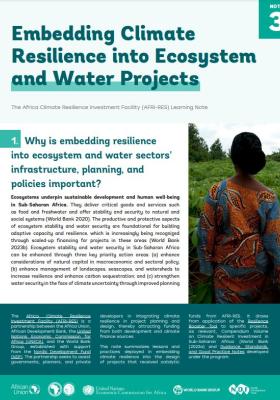 Embedding Climate Resilience into Ecosystem and Water Projects