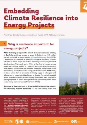 Embedding Climate Resilience into Energy Projects