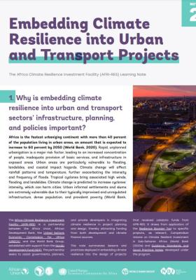 Embedding Climate Resilience into Urban and Transport Projects