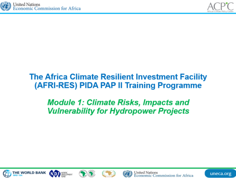 Training on integration of climate resilience in PIDA 2