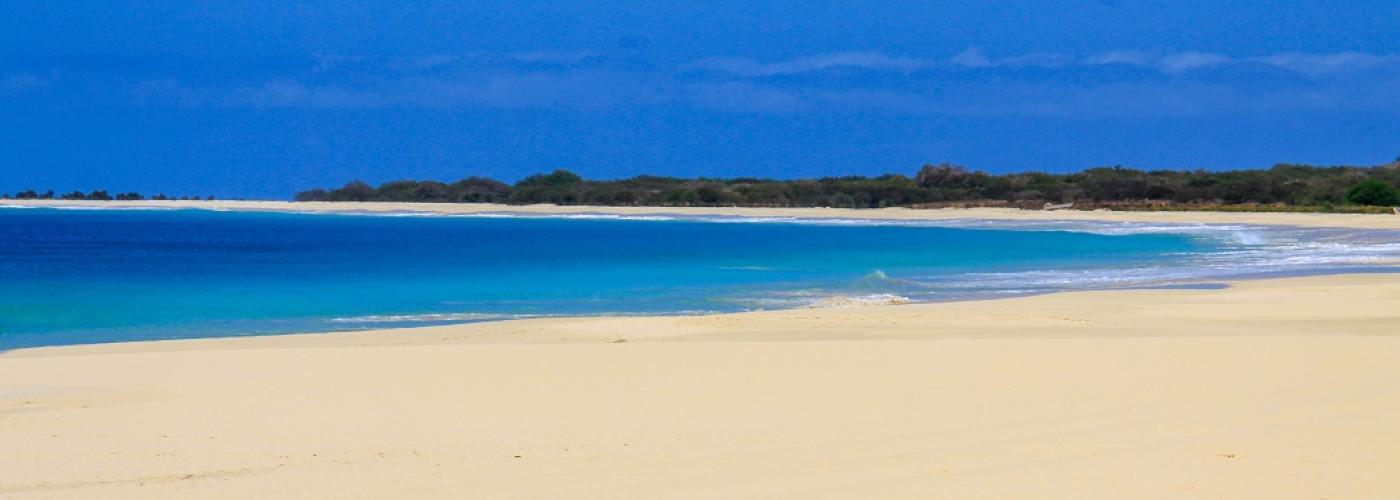 Santa Monica Beach, on Boa Vista, Cabo Verde or Cape Verde